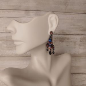 Colorful Studded Dangle Earrings